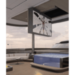Supporto TV da soffitto con apertura Basculante Ral 9003 Bianco Opaco per TV fino a 42 PL